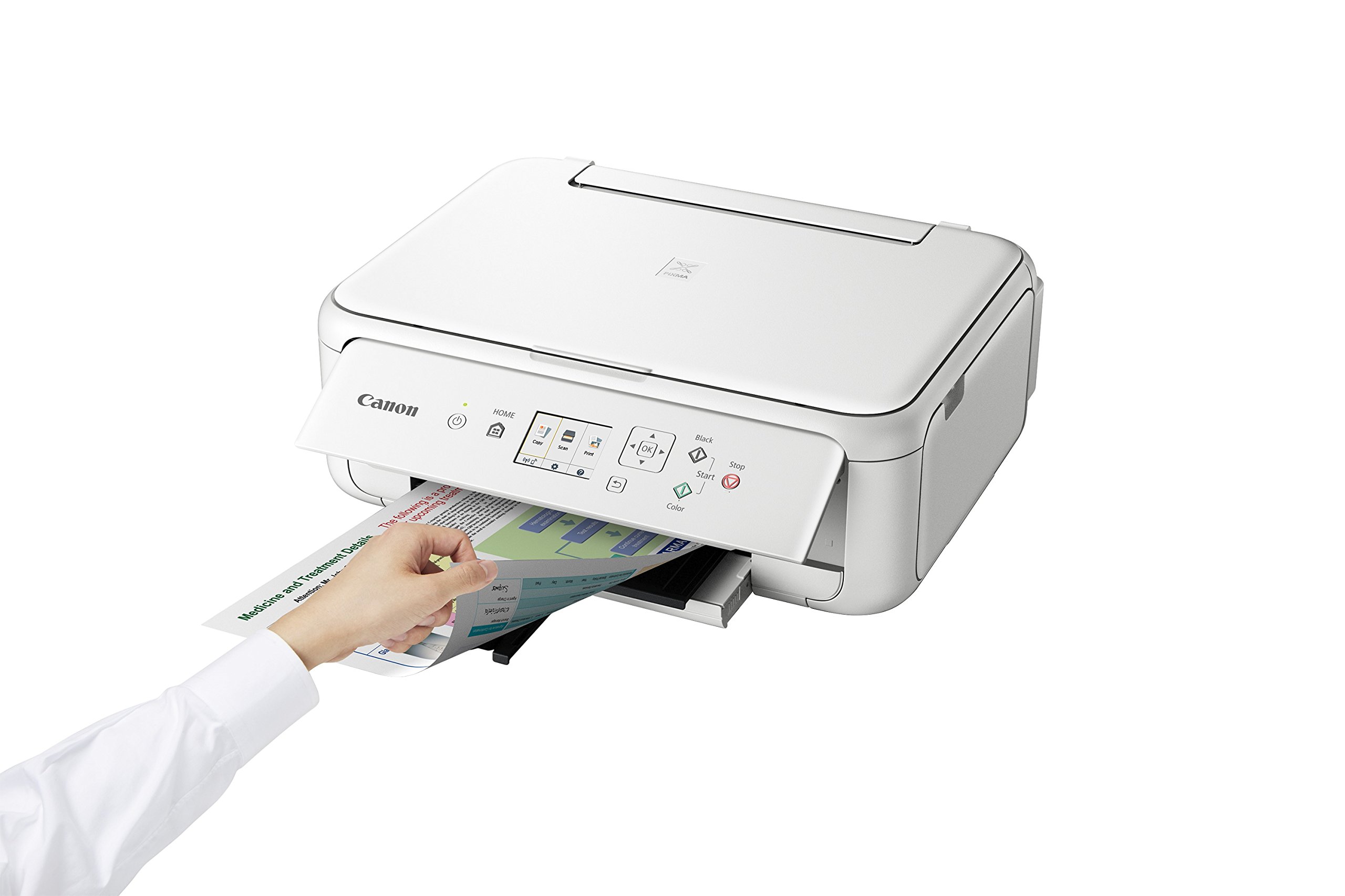 Canon PIXMA TS5151 Ad inchiostro A4 4800 x 1200 DPI Wi-Fi (Canon PIXMA TS5151 - A4 Colour InkJet Multifunction Printer Copy Scan WiFi USB - White)