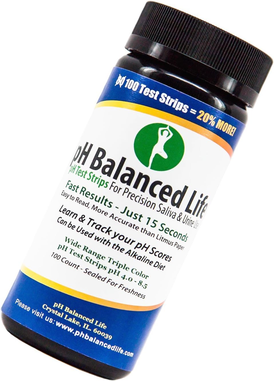 pH Balanced Life pH Test Strips with Extra 3 Strip - 100 Count