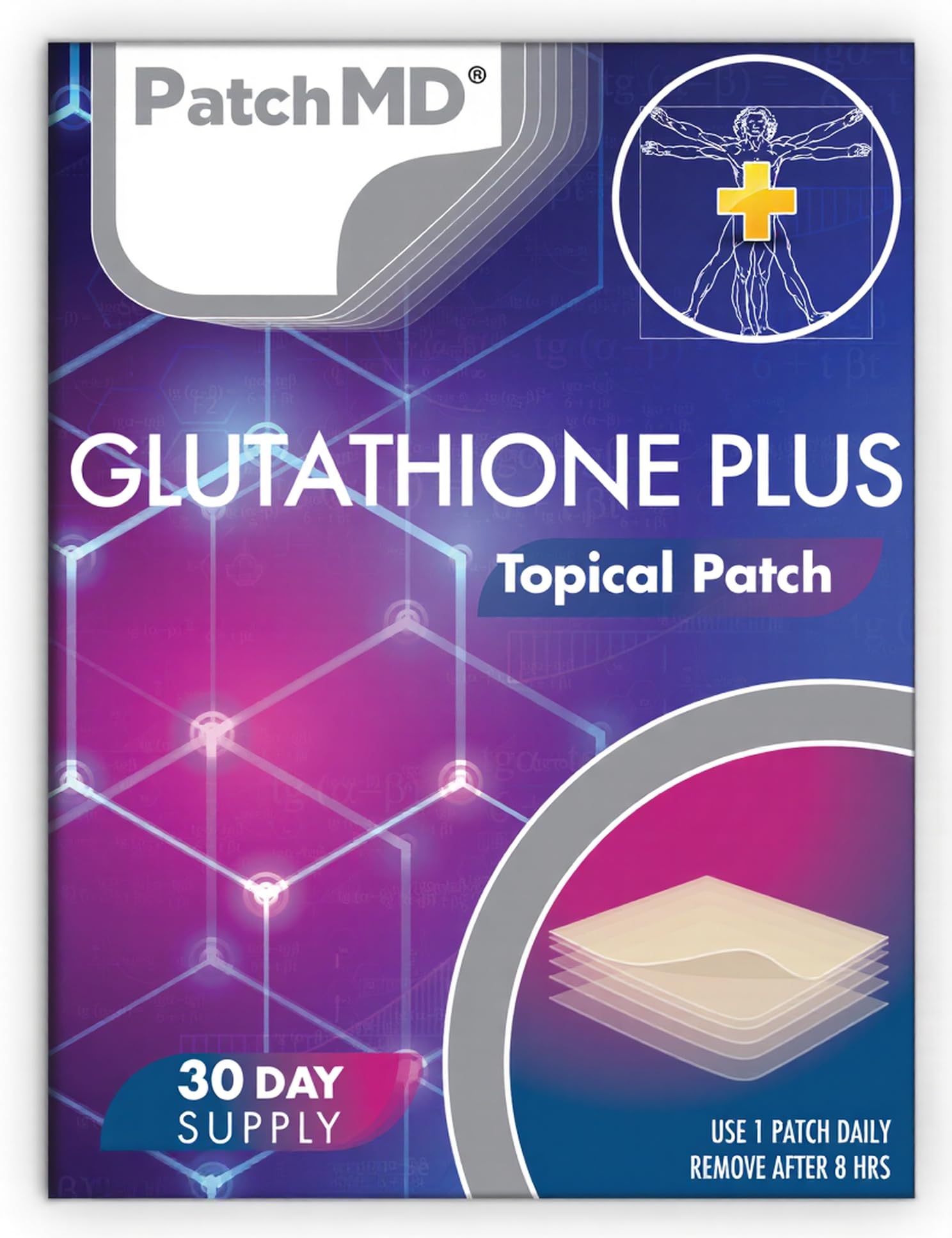 PatchMD Glutathione Plus Topical Patch - 30 Day Supply