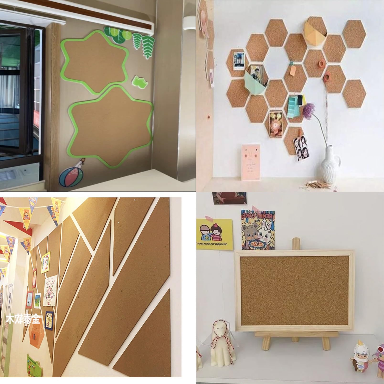 Rolka korkowa do łatwych projektów DIY, grube, 6 mm paski wkładki do tablicy korkowej, idealna do tablic wtykowych, wkładek do szuflad, domowego biura, przyborów szkolnych, brązowa, 1,1 m x 1,5 m
