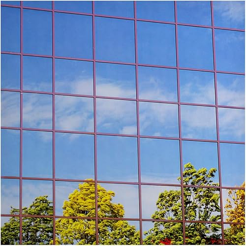 BDF S15 Window Film Daytime Privacy and Heat Control Mirror Silver 15 (Dark) - 48in X 12ft