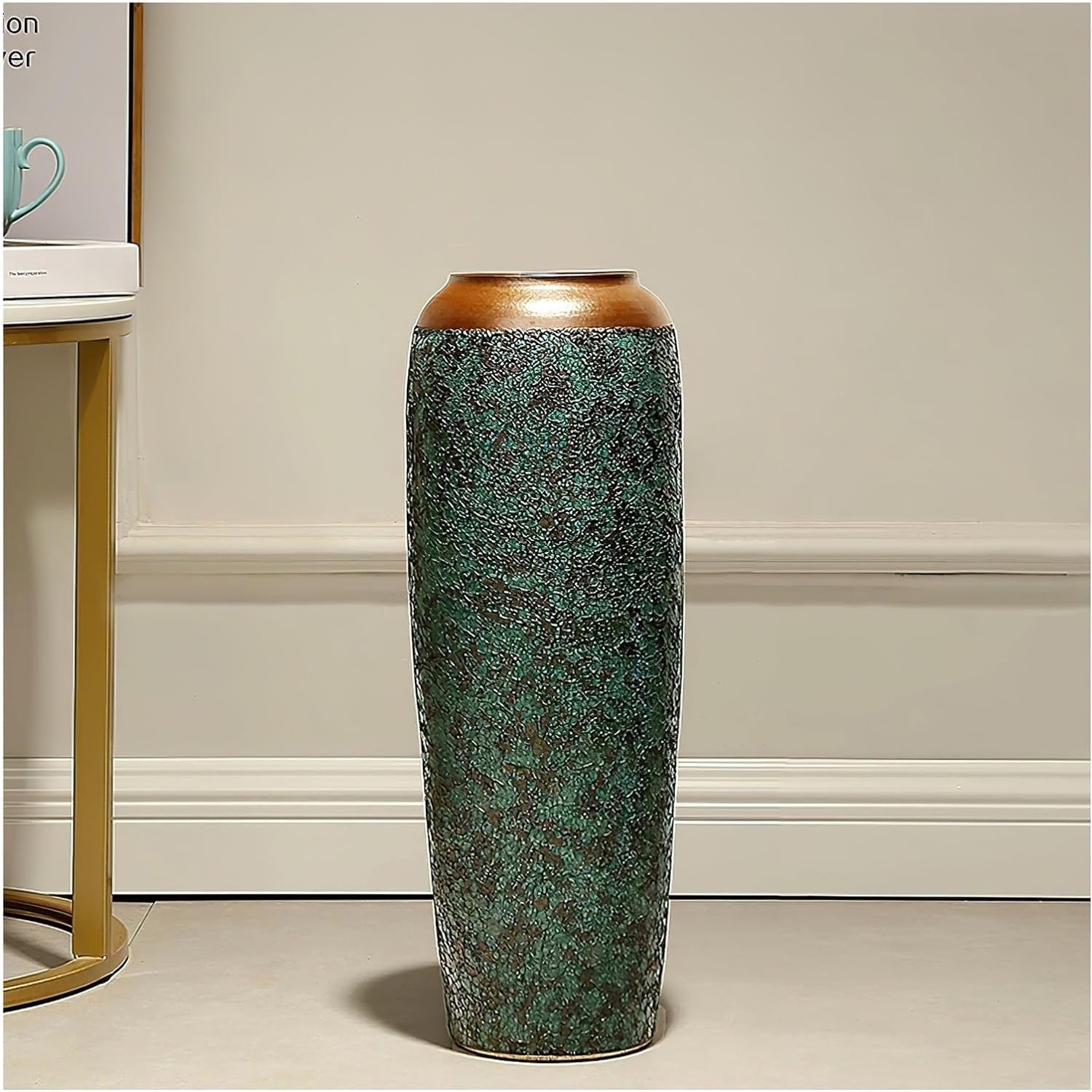 asdchZen Vase Ceramic Flower Vase Tall Floor Vase Large Floor Vase, Modern Ceramic Floor Flower Vase, For Decor Twigs And Flowers, For Living Room, Entryway, Office, Wedding,High 80Cm,High 80cm