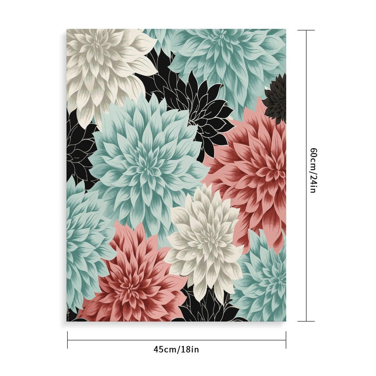 LPAGBCNU Malen-nach-Zahlen-Set mit Dahlien-Blumen-Motiv, für Erwachsene, Anfänger, Erwachsene, Malen nach Zahlen, Kits auf Leinwand, DIY-Acryl-Ölfarben, Gemälde mit Pinseln für Geschenk