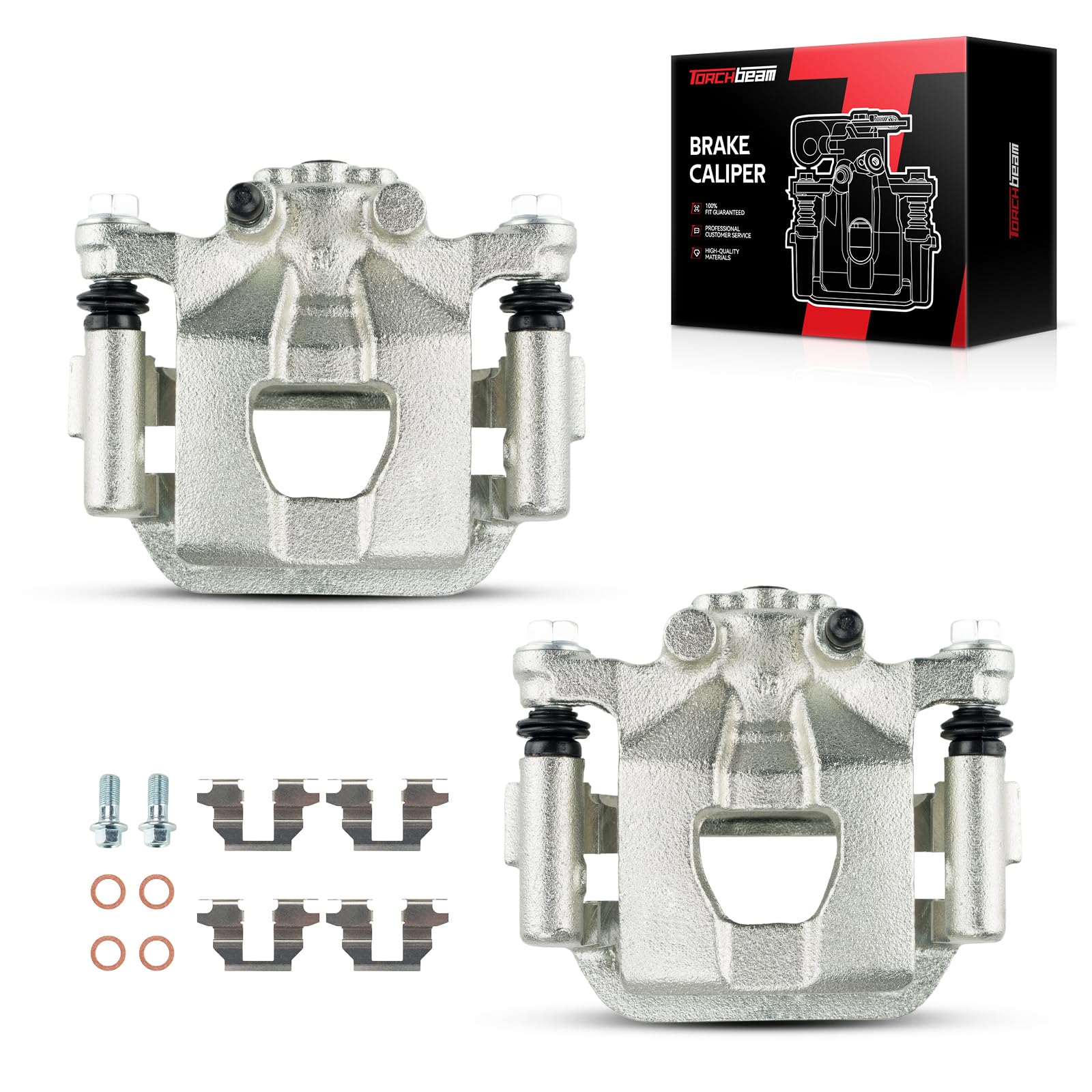 Torchbeam 2PCS Rear Driver and Passenger Side Brake Caliper for Nissan for 2007-2012 Altima, 2007-2008 Maxima, Disc Brake Caliper Assembly with Bracket Replace #19B2780A+19B2781A