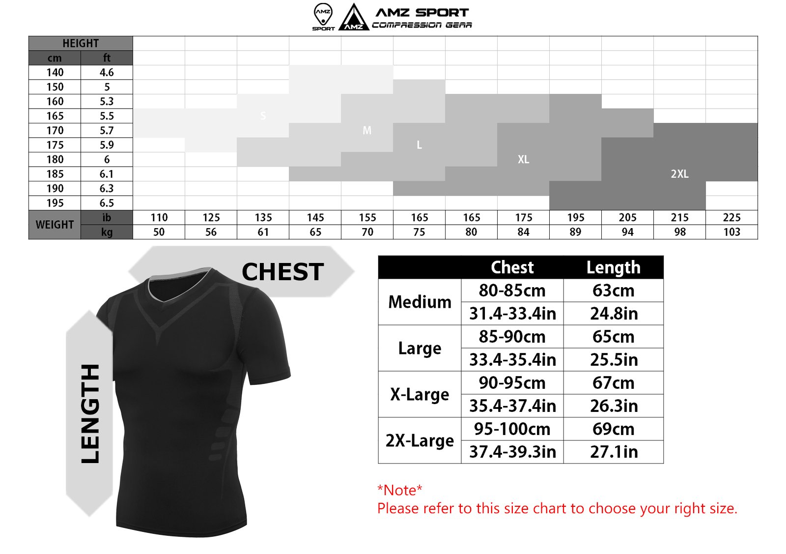 AMZSPORT Maglia a Manica Corta Compression da Uomo Sport Palestra
