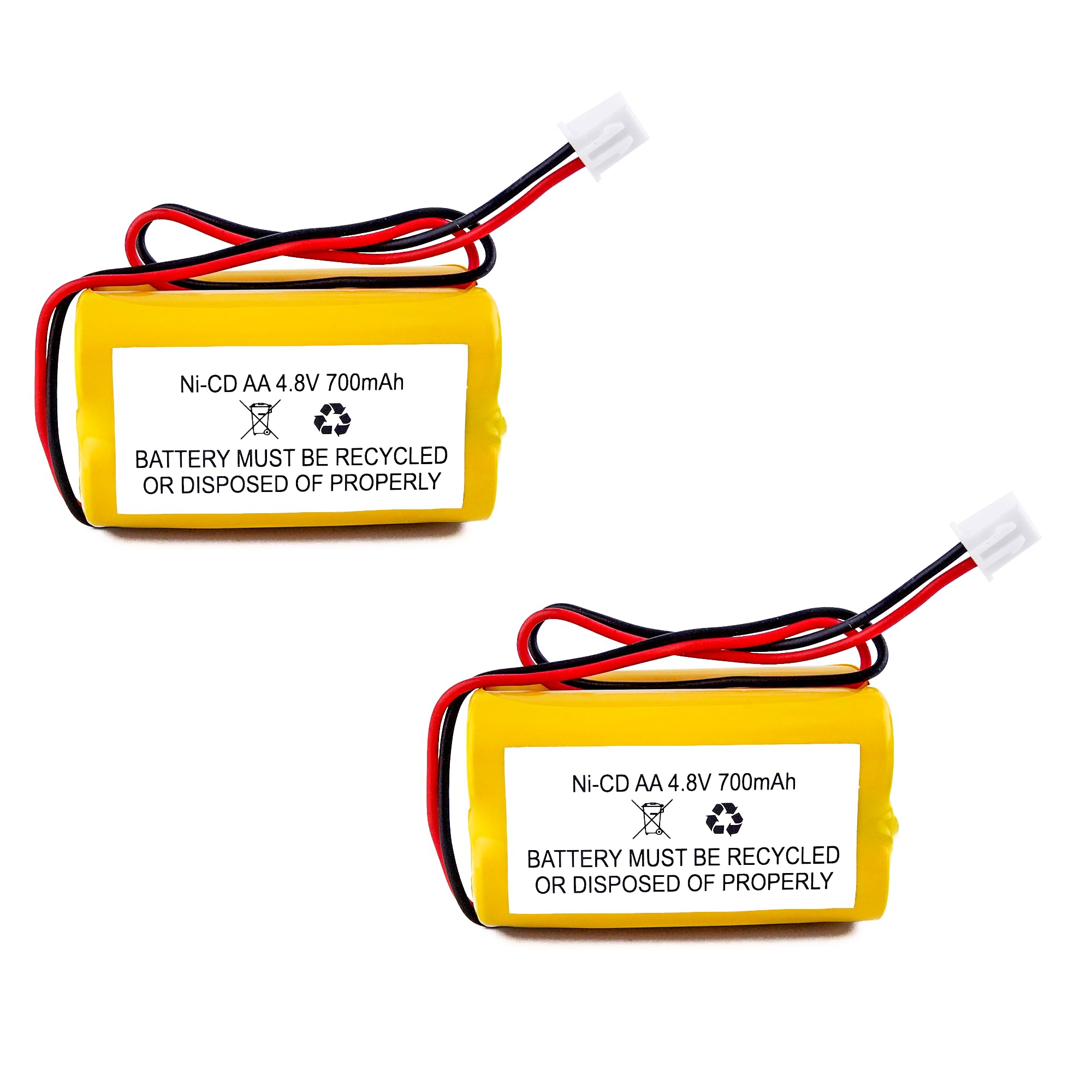 Photo 1 of Fulpower 2-Pack 4.8V 700mAh Replacement Exit Sign Battery