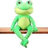HyDren 28 Inch Frog Stuffed Animal Green Frog Plush Toy Soft Cute Sitting Plushie with Long Leg Kawaii Home Sofa Decor Lifelike Animal Doll for Kids Boys Girls Children Christmas Birthday Gifts