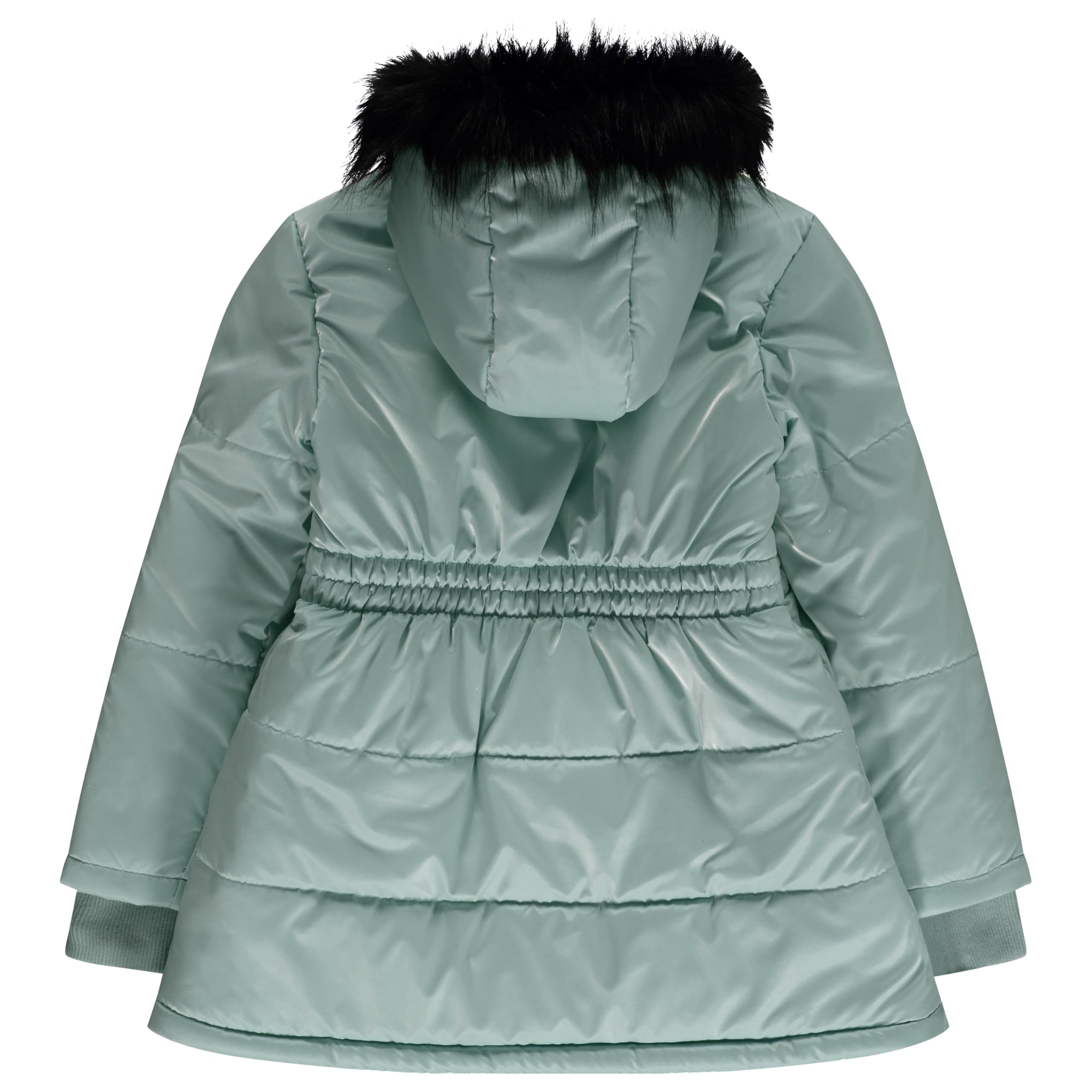 Juicy Couture Giacca imbottita per ragazze cappotto a bolle per bambini con cappuccio in pelliccia