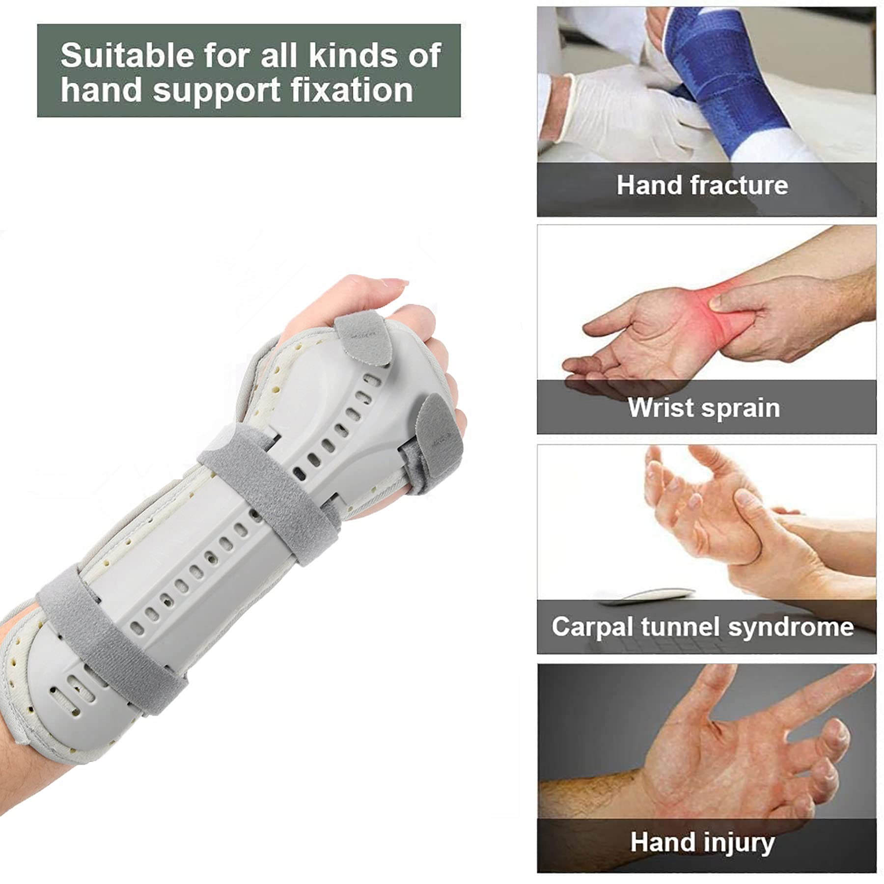 Handgelenkschiene Ruhende Handschiene Nachtstütze Handstütze Für Karpaltunnelsyndrom Arthritis Tendonitis Mallet Finger Schmerzlinderung Mit Handgelenk Tendonitis Schmerzbehandlung,Left