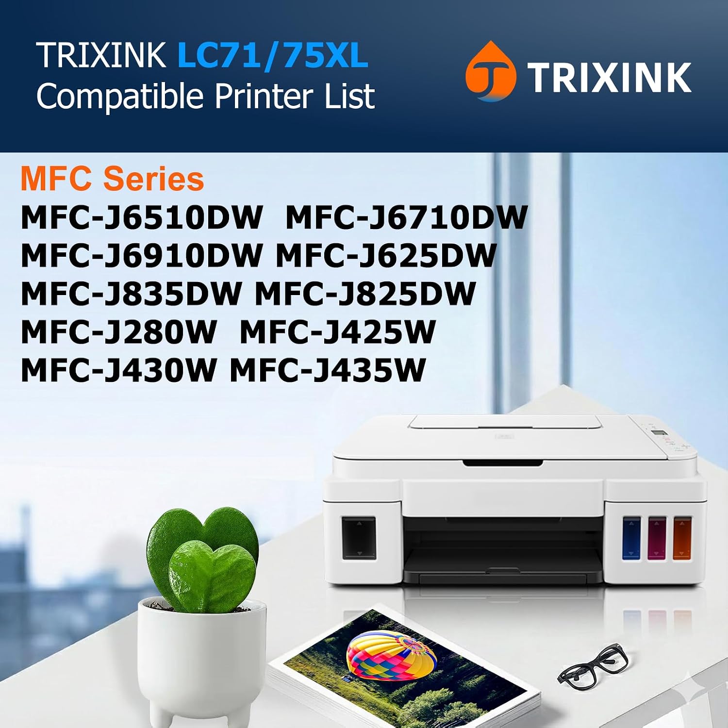 LC75XL LC75BK Black Ink Cartridges 2-Pack Compatible with Brother image 2