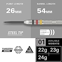 Vista 3 de TARGET Darts Gabriel Clemens Tungsten Steel Tip Darts Set - 9 Pro Grip Shafts - 9 Pro Ultra Flights – Dart Wallet - Dart Counter App Coupon Bundle