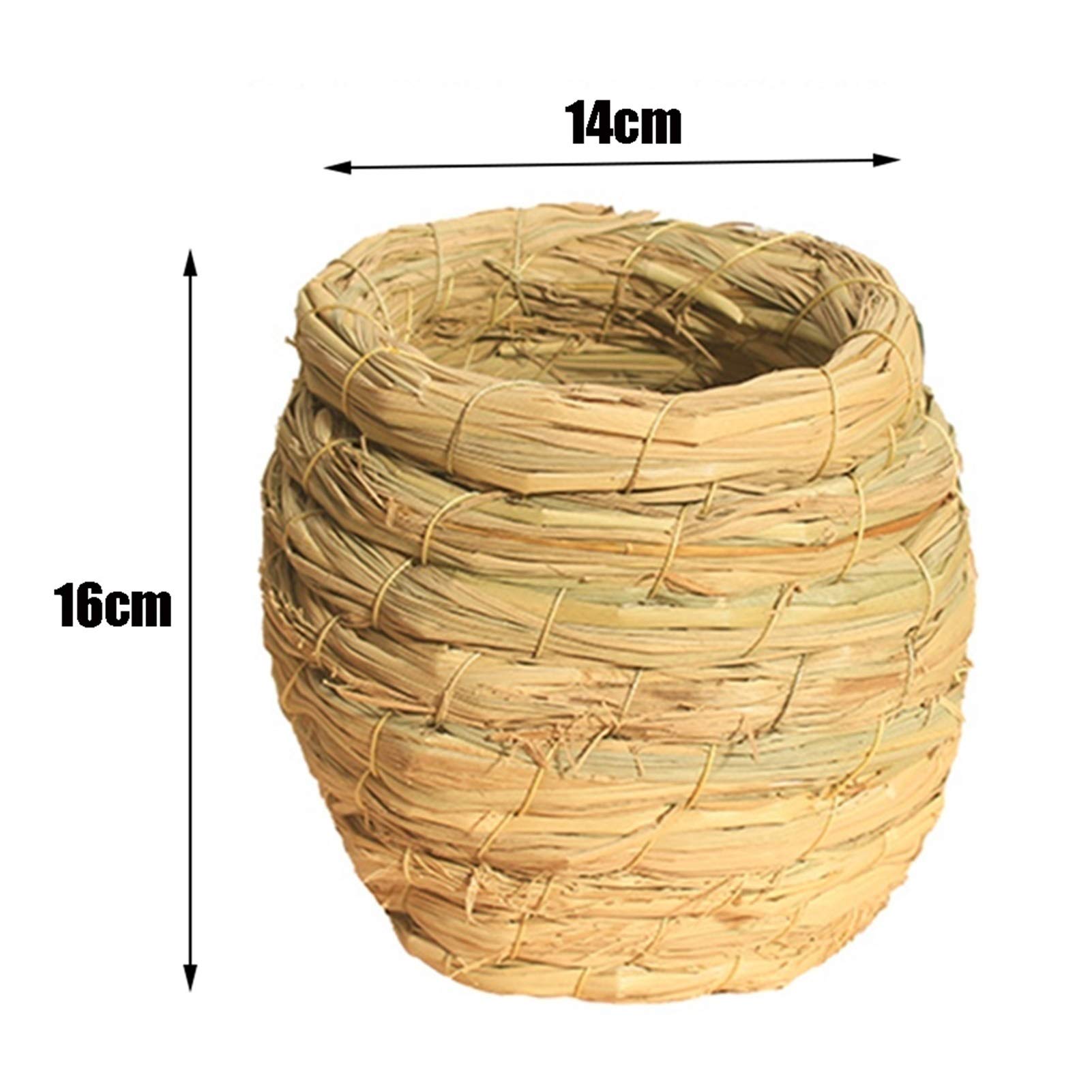 Casa para pájaros Nido de pájaro Canario, Paloma Natural, 100% Fibra Natural, Lugar de Descanso y Zona de cría, pequeño, Grande, Extra Grande, 2 Piezas (tamaño: 4.1 x 4.1 in)