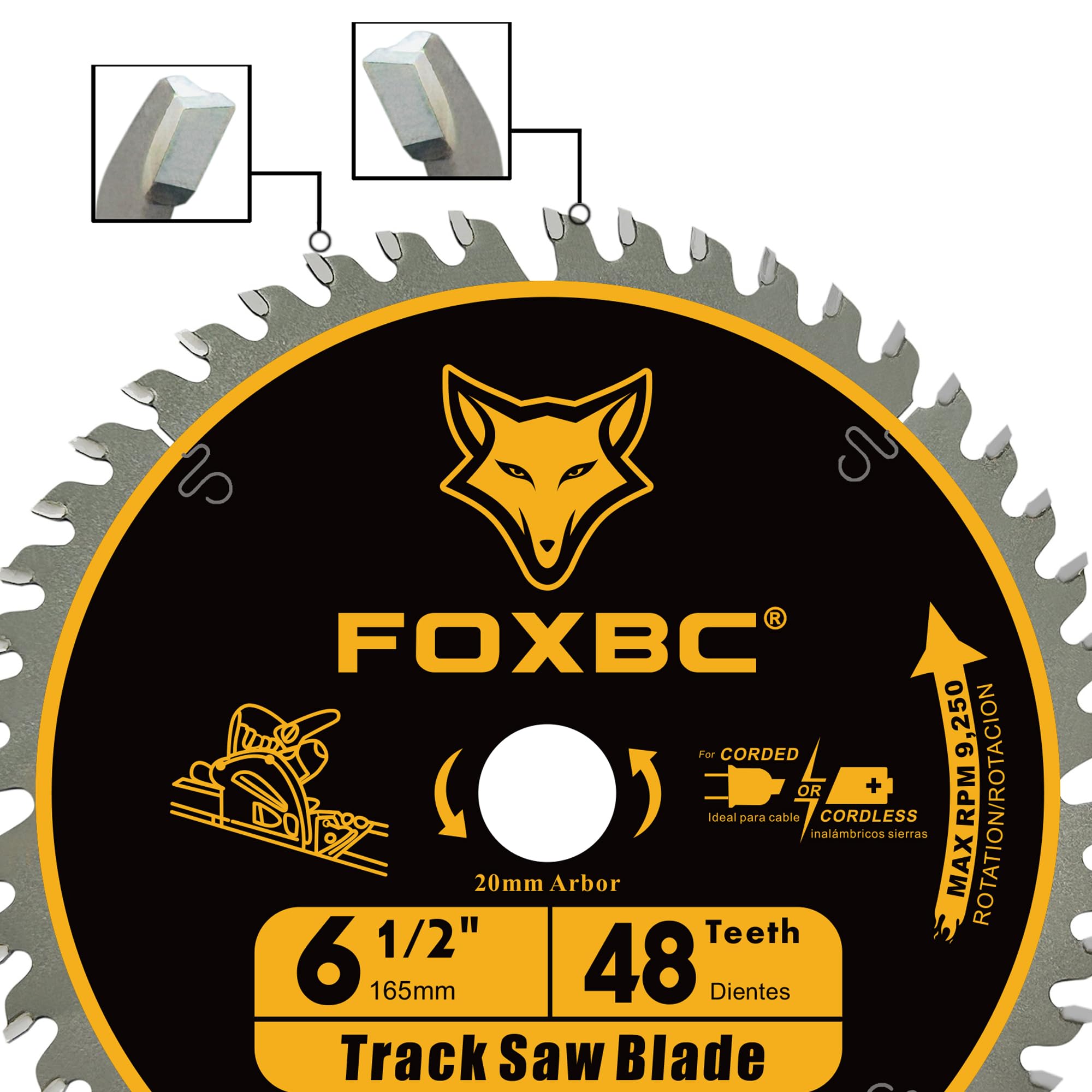 FOXBC Track Saw Blades - 48 Tooth, 20mm -4