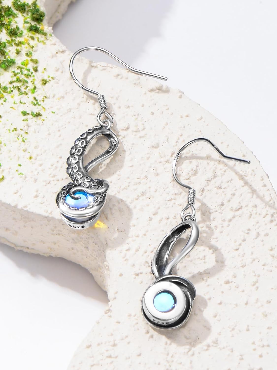 Moonstone Animal Earring 925 Sterling Silver Highland Cow/Fox/Raccoon/Black Cat/Butterfly Earrings Birthday Christmas Jewelry Gift for Women Animal Lovers - Image 2