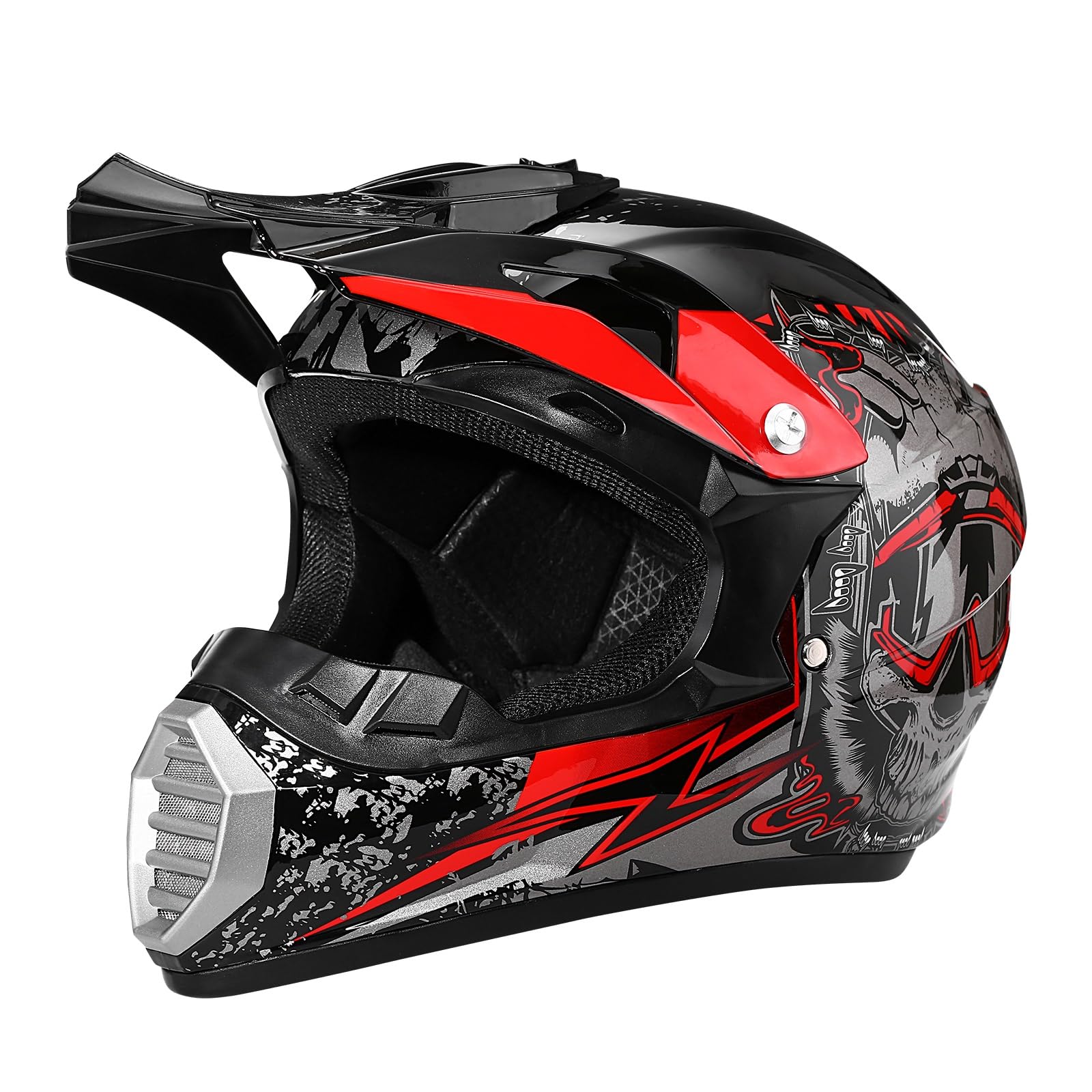 Casque Moto Cross Enfant, Motocross Cycliste pour Garçon Et Fille 6-15 Ans, Homme VTT Integral, Femme pour Enfants, Scooter De Ski