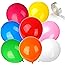 Coogam 100Pcs Balloons Rainbow Color Assorted with 16ft Ballon Tape Strips, Latex Balloon Garland Arch Strip Kit for Party Su