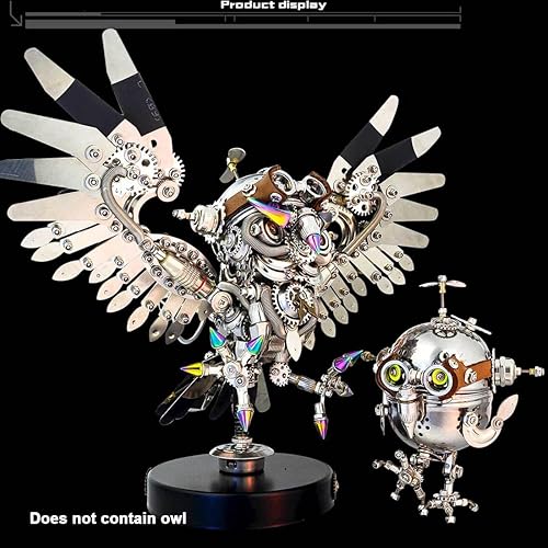 Miniatura 8 de LOCHE Rompecabezas de metal 3D, kits de modelo de metal 3D, modelo mecánico Steampunk, rompecabezas 3D, 110 piezas + rompecabezas láser 3D, modelo