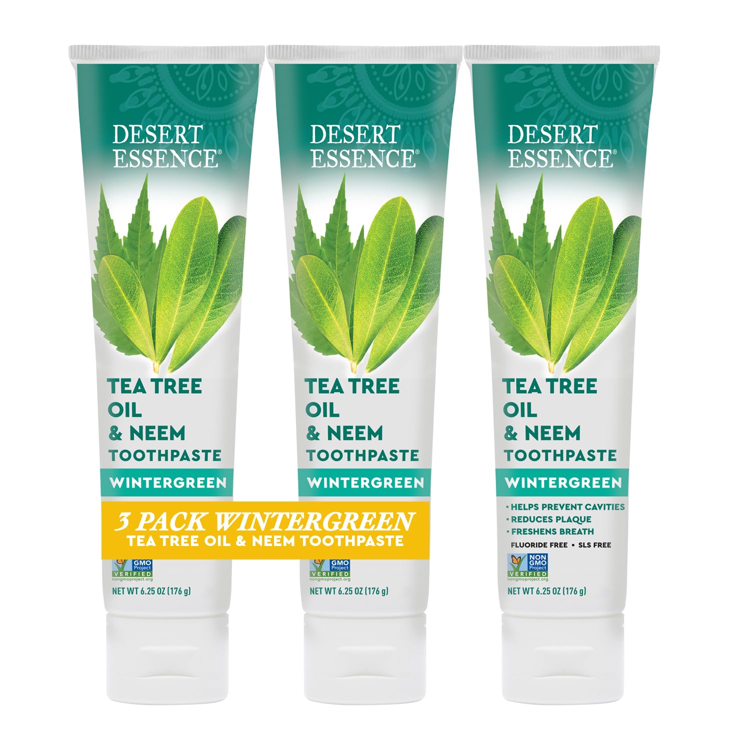 Desert Essence – pasta do zębów Tea Tree Neem (6,25 oz – opakowanie 1)