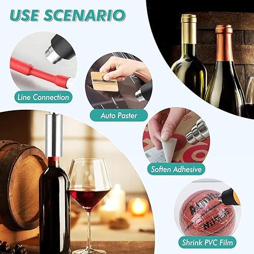 Miniatura 8 de Pistola de calor, kit de pistola de aire caliente resistente de 1800 W, 140   1112  (140.0 F - 1,112.0 F), doble configuración de temperatura,