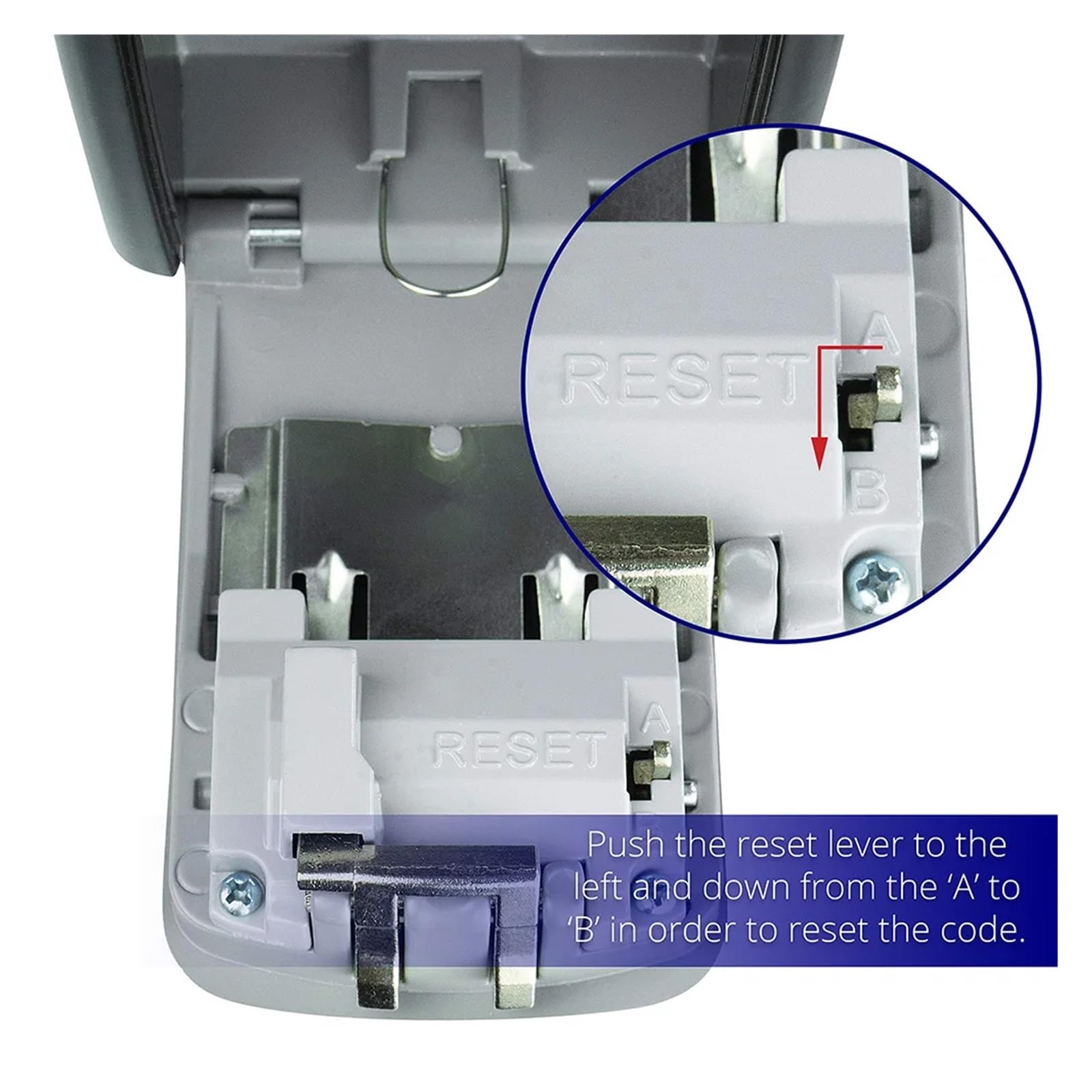 Armadietto Securi in plastica sicuro con serratura a chiave per montaggio a parete impermeabile portatile Lockbox per uso esterno Ga domestico Codice Rtable.