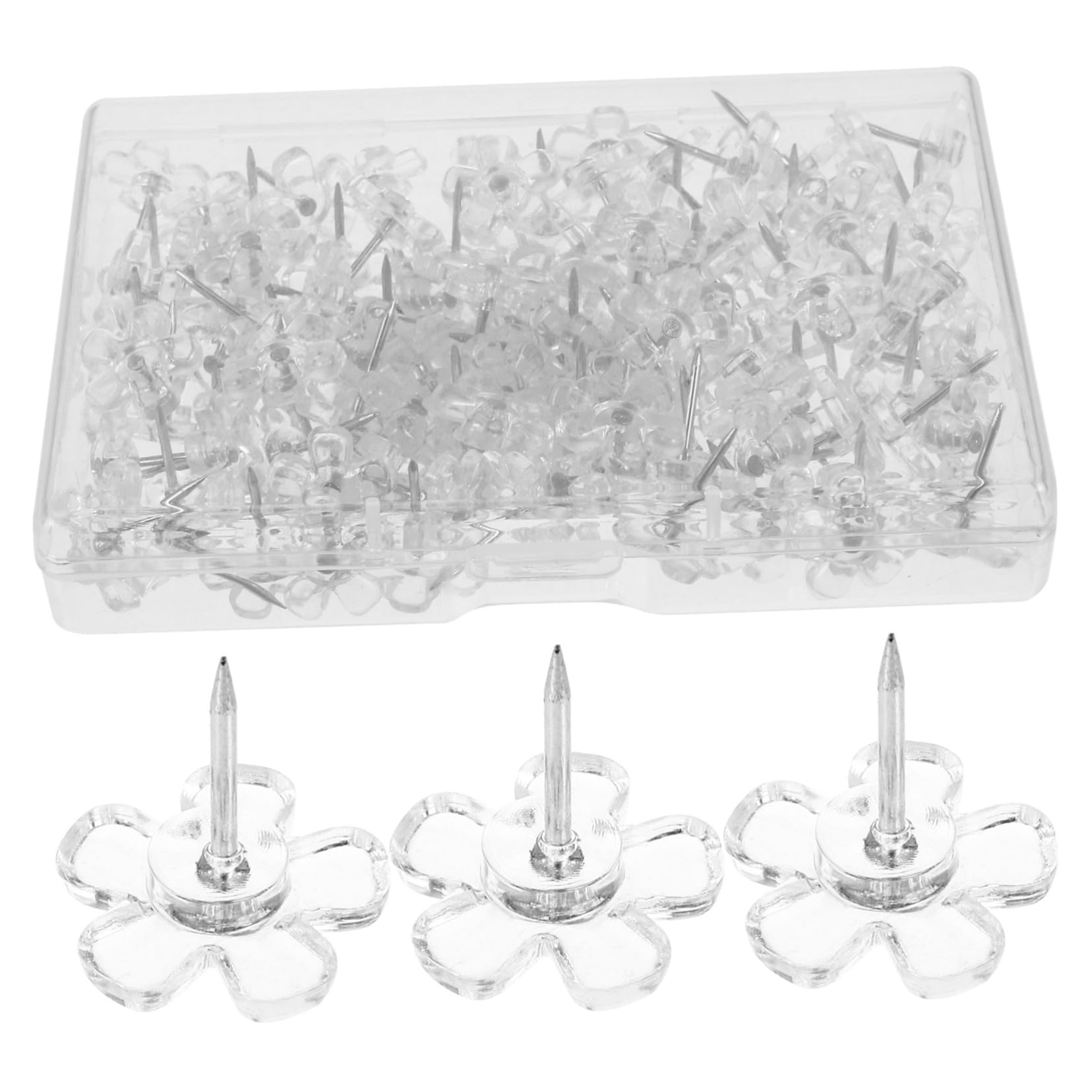 4 Sets Handwerkskunst-Karten-reißnägel Für Notiztafeln Büro-reißnägel Foto-reißnägel Blumen-reißnägel Wanddekoration 100 Stück * 4