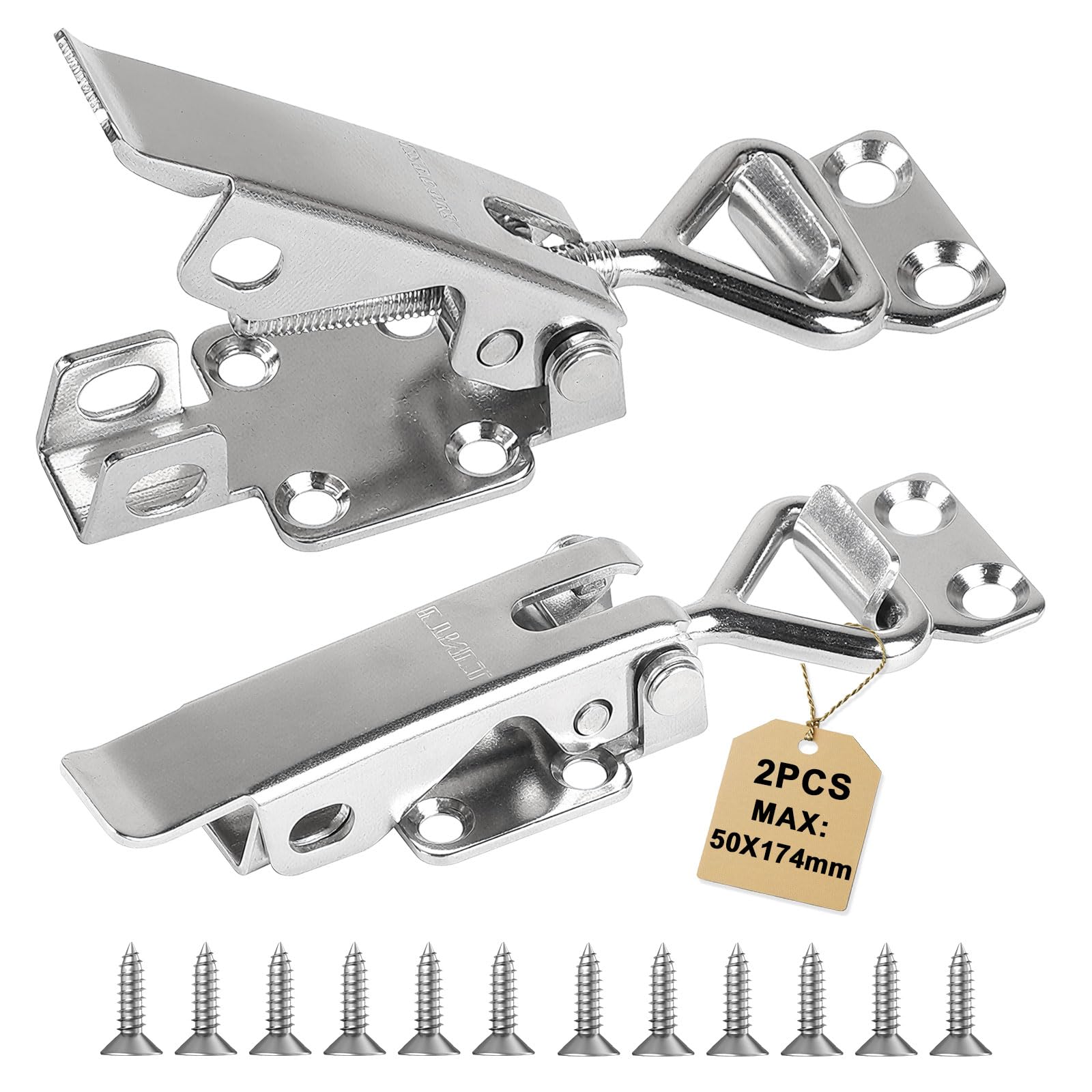 EXLECO 2 x Stainless Steel Tensioner Lock Max.50 x 174mm, Load Capacity 17 KN Toggle Lever Tensioner, Adjustable 60 mm