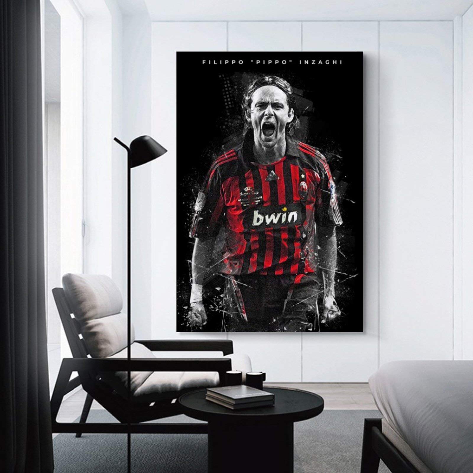 Filippo Inzaghi Poster Soccer Football Picture Canvas Wall Decor