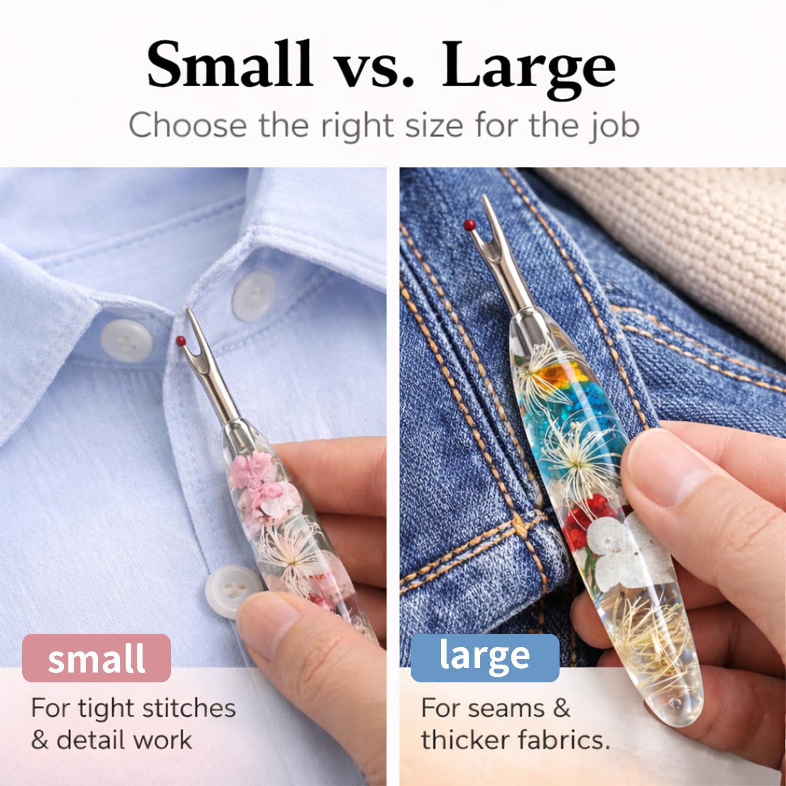 Reessy Seam Ripper Set - Sewing Tools & Stitch Removal -6 Reessy Seam Ripper Set - Sewing Tools & Stitch Removal -6
