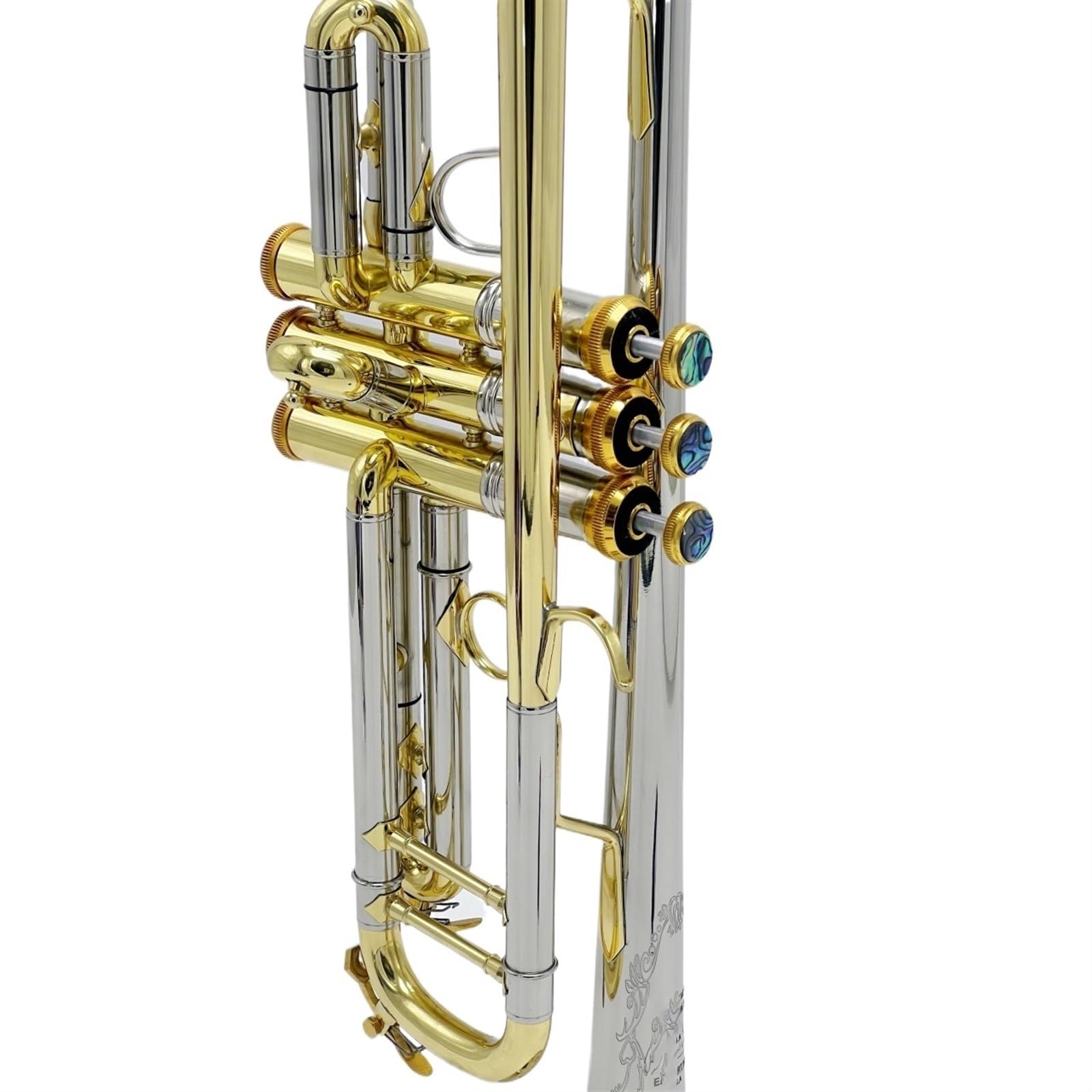 Tromba Strumento A Tromba Con Design In Stile Pesato Corpo In Tubo Di Rame Bianco Strumento A Tromba
