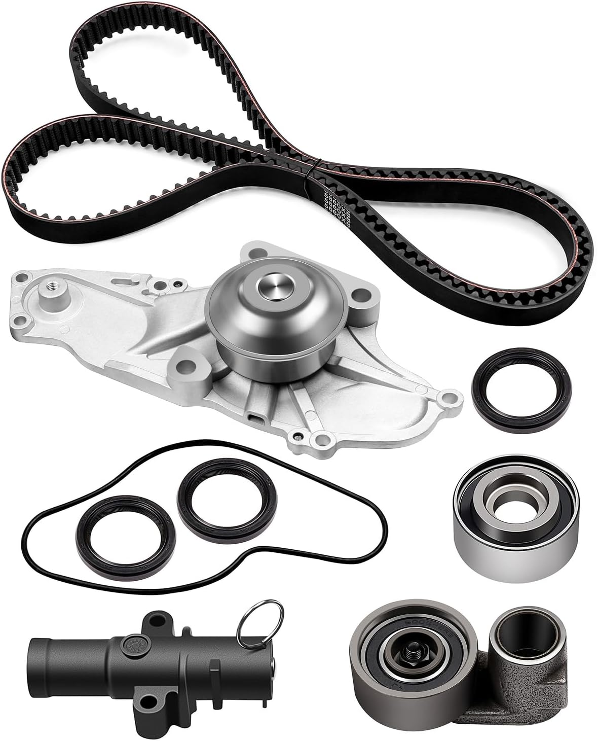 SCITOO Engine Timing Belt Kit 2006-2012 For Accord,2005-2014 For Odyssey,2005-2014 For Pilot,2006-2014 For Ridgeline 2.4L,3.0L, 3.2L, 3.5L, 3.7L TBK329