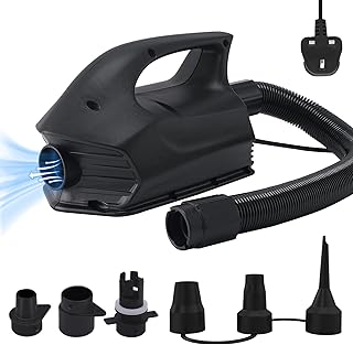 Nestling SUP Pump,Portable Electric Pump,220-240V/600W 2PSI Air Pump,Quick-Fill Inflator Deflator With 6 Sizes Nozzle for Paddle Board/Air Mattress/Air Bed/Paddling Pool/Swimming Ring etc