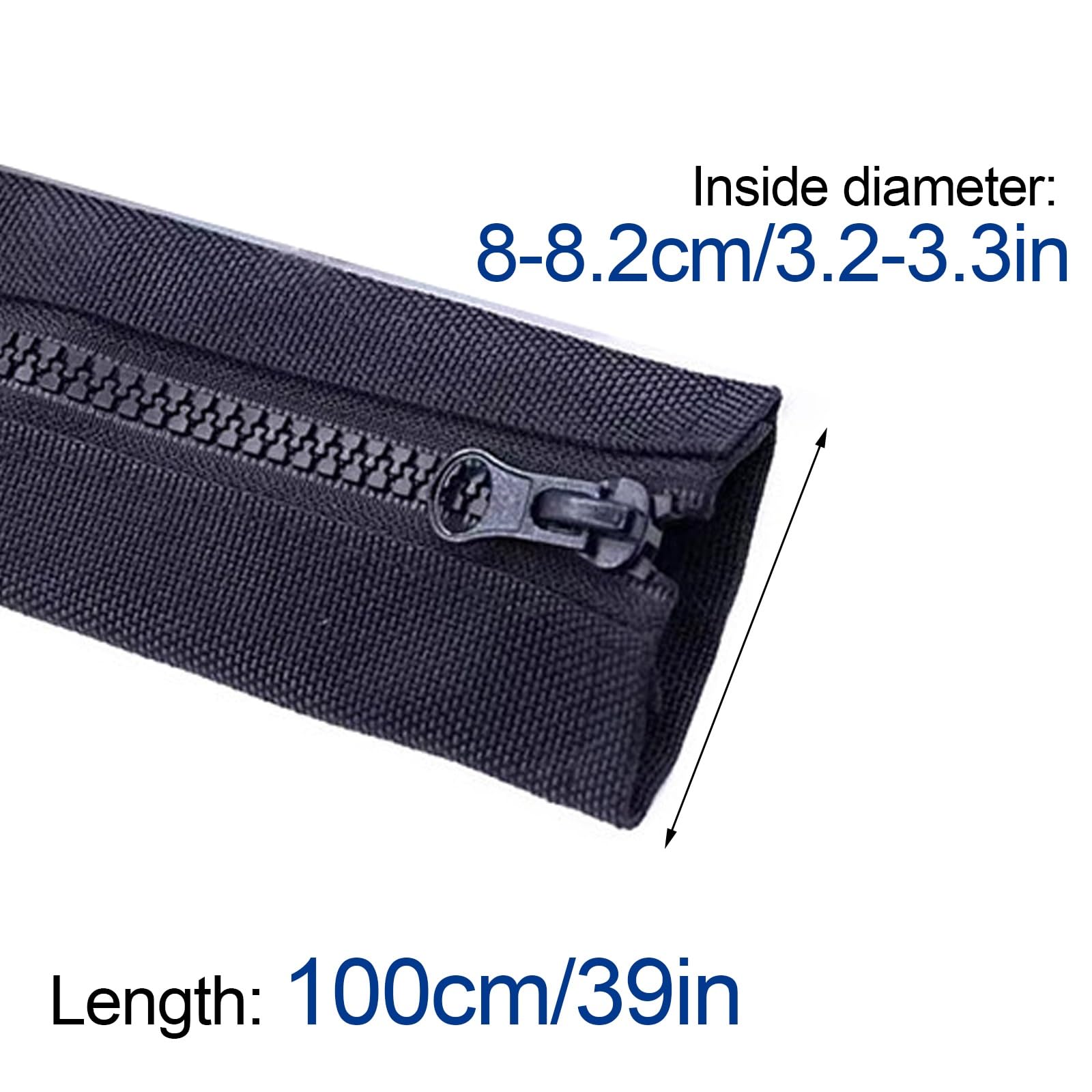 Organizer i Osłona na Kable 100cm Konstrukcja z Zamkiem Błyskawicznym Elastyczny System Zarządzania Przewodami(8-8.2cm/3.2-3.3in)