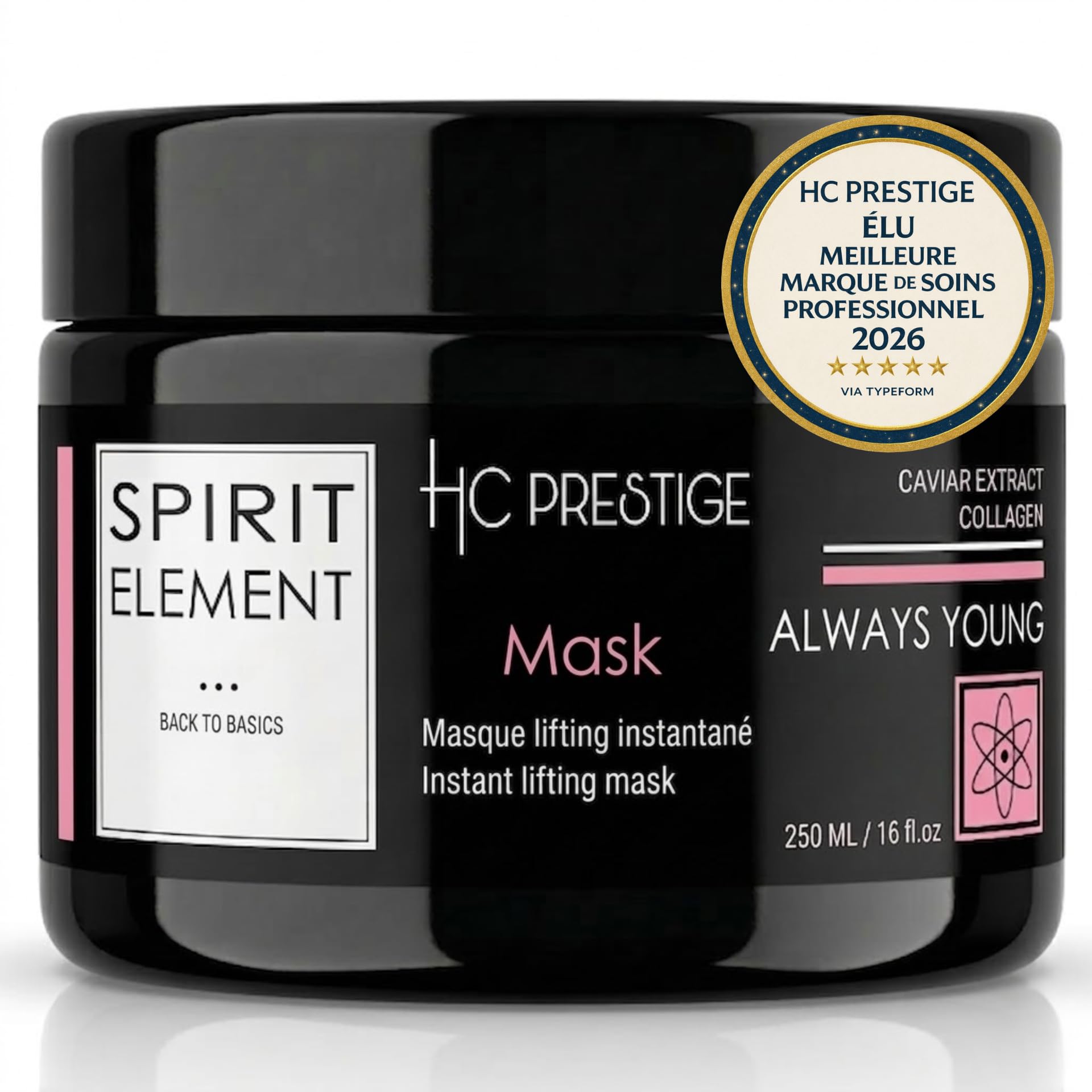 HC Prestige Masque Cheveux Brillance Extrême 250ml – Cure Jeunesse & Régénération Profonde – Collagène de Caviar & Kératine – Réparateur, Anti-Âge & Brillance Miroir – Sans Silicone – Made in France
