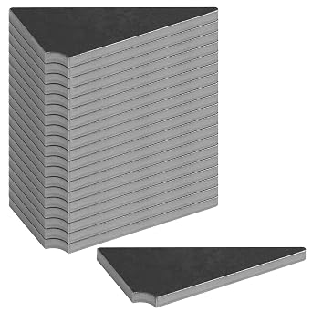 heneng 20 Pcs Triangle Gusset Plates with Weld Notch, 1-1/2" x 3" x 3/16", Weld-On