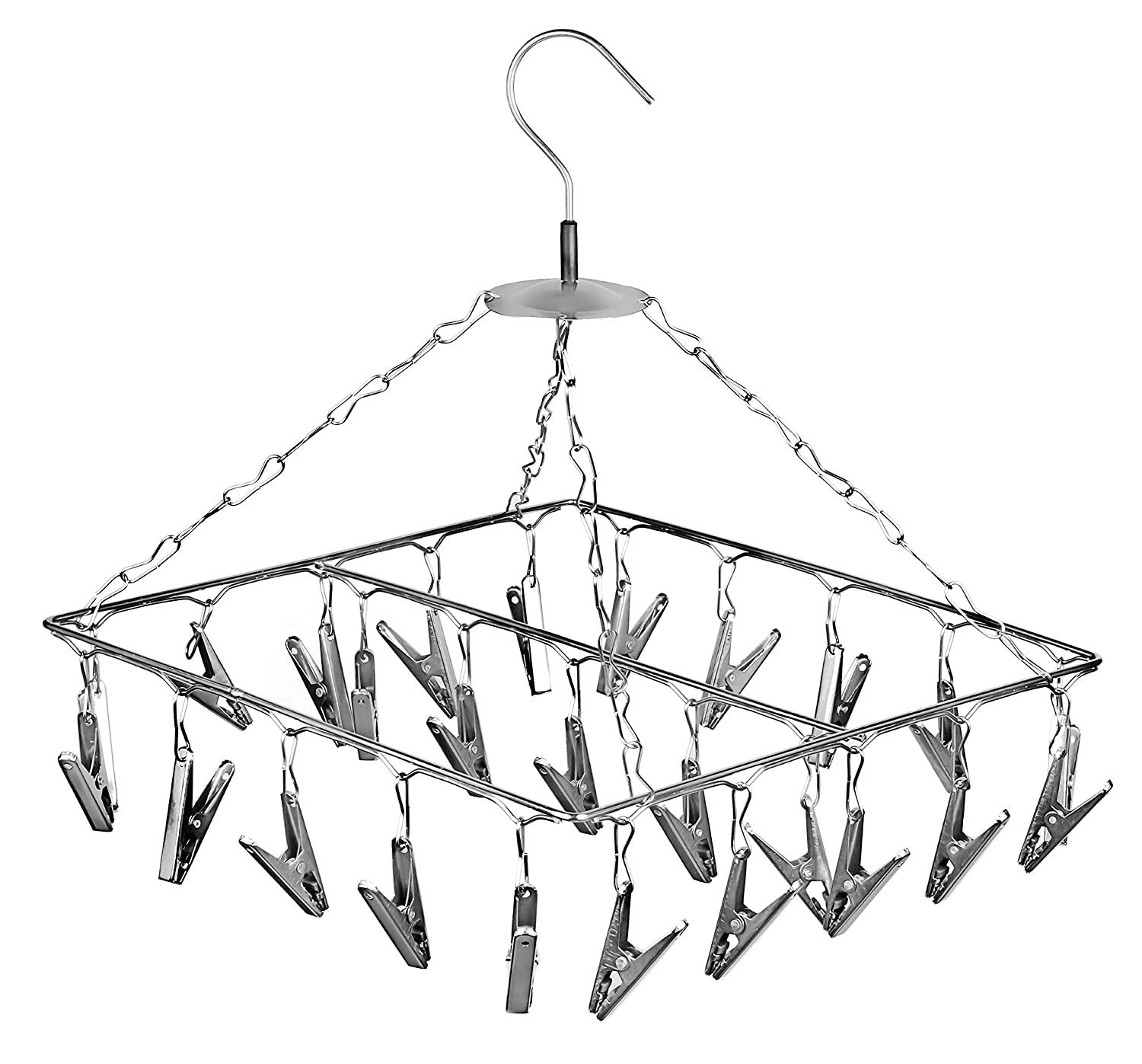 Konquer TimeS 25 Clips Stainless Steel Square Cloth Dryer/Clothes