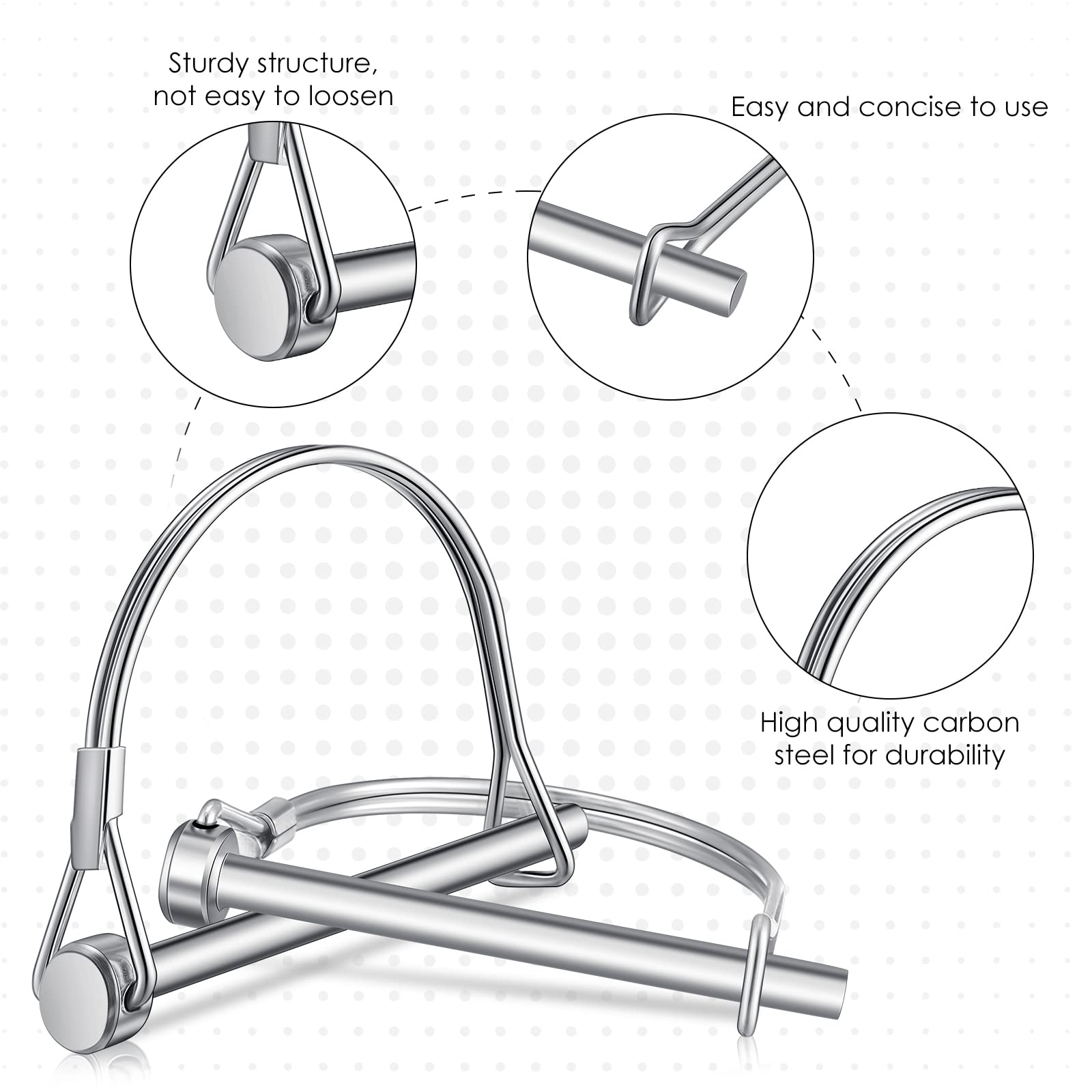 Snapklik.com : 30 Pcs Trailer Hitch Pin Lock, 2-3/4