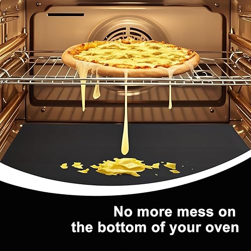 Miniatura 6 de 4 forros de horno para freidora de aire de 13.4 x 9.4 pulgadas para la parte inferior del horno, tapete reutilizable antiadherente resistente al