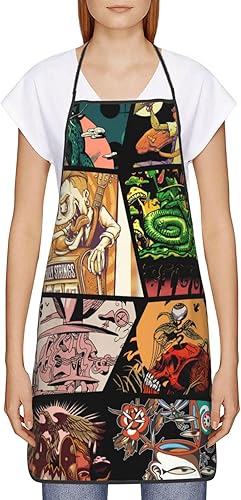 Miniatura 2 de Billy - Delantal de cocina con cuerdas de guitarrista para mujeres y hombres, delantal de chef unisex, delantal de cocina, delantal clásico para