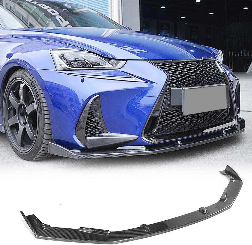 MCARCAR KIT Carbon Fiber Front Bumper Lip Fits for Lexus IS300 IS350 Base Sedan & IS F Sport Sedan 2017-2020 Chin Spoiler Splitter Protector Factory Outlet