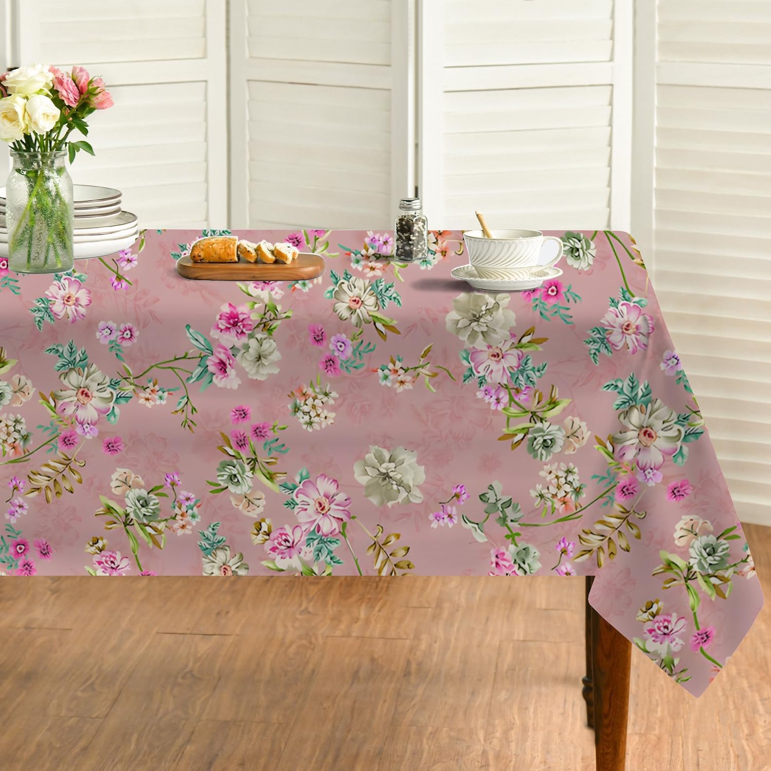 Nappe Anti Tache Rose Timide A201, Finies les Taches sur la Table de Mariage