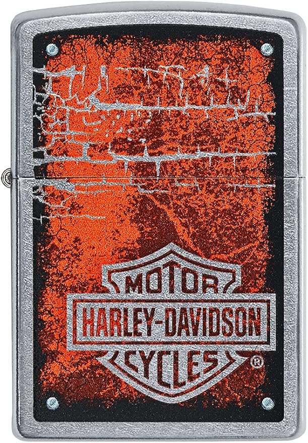 Zippo Harley-Davidson Encendedor de Bolsillo de Fibra de Carbono Satinado miniatura 2