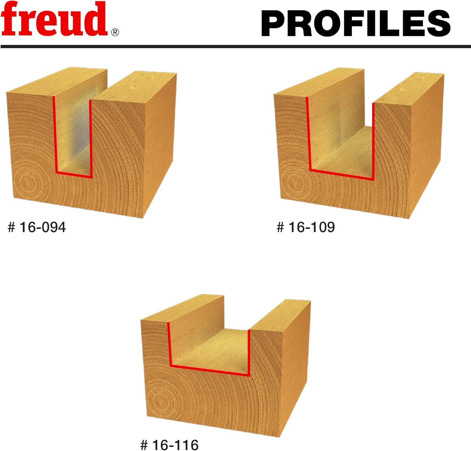 Freud 89-670: 3 Piece Undersized Plywood Bit Set (1/2" Shank)