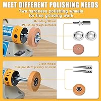 Vista 2 de TM-2 - Pulidora de joyas versátil, molinillo de banco de velocidad ajustable, máquina pulidora con accesorio para joyas, metal, madera, roca dental