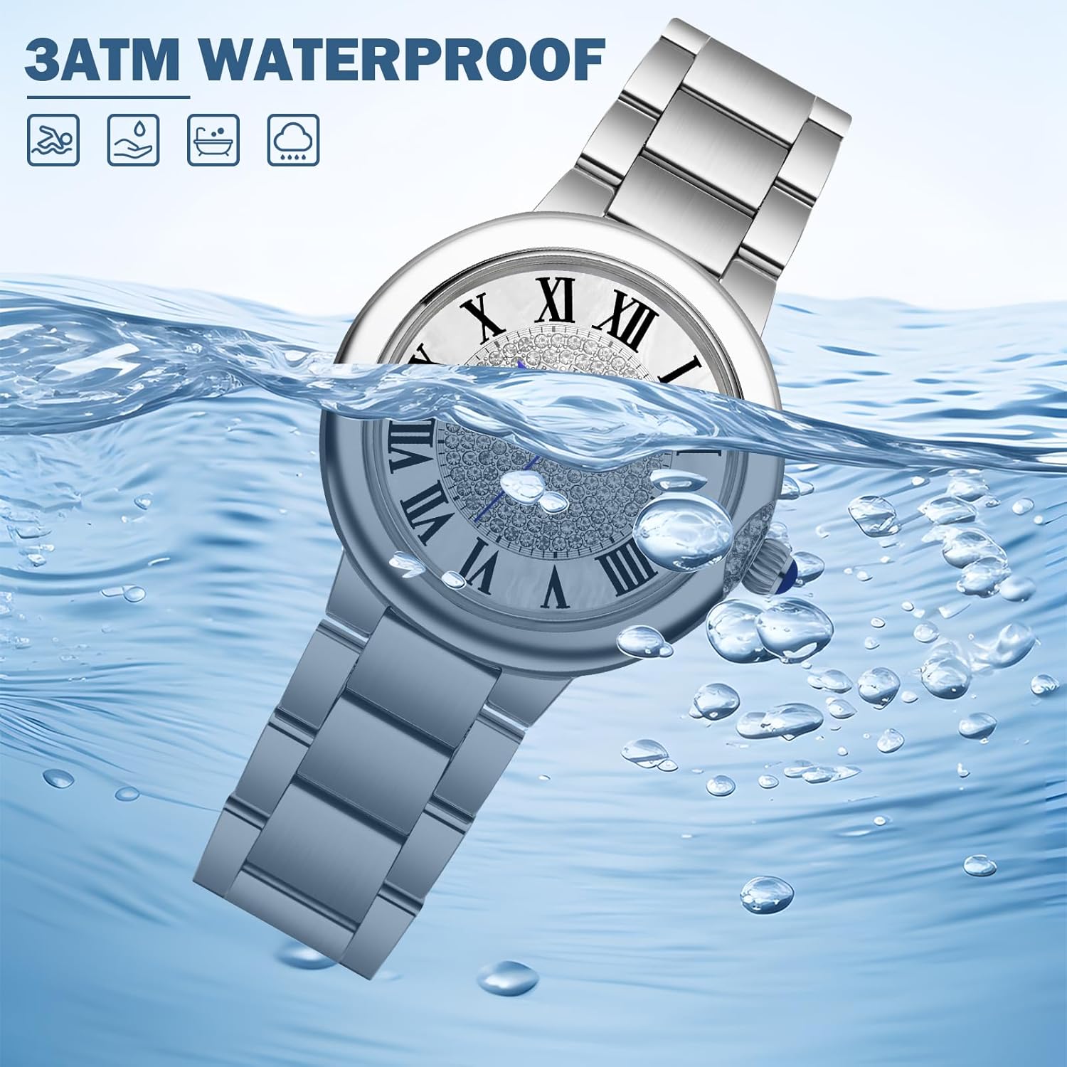 IBSO Luxury Watch Women Casual Stainless Steel Women's Waterproof Quartz Ladies Wrist Watches - Image 6