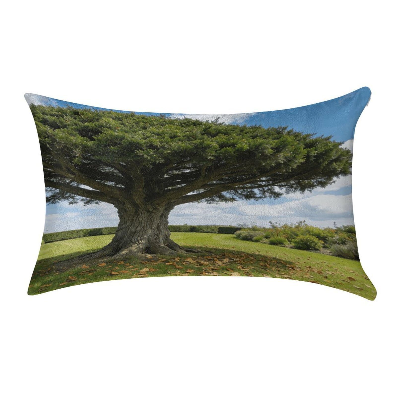 Fodpand Style Landscape Tree Pillowcase,Elegant Designed Home Decor,Velvet Pillowcase,Soft And Cozy,Pillow Case Cover With Hidden Zipper For Bedroom, Sofa, Couch