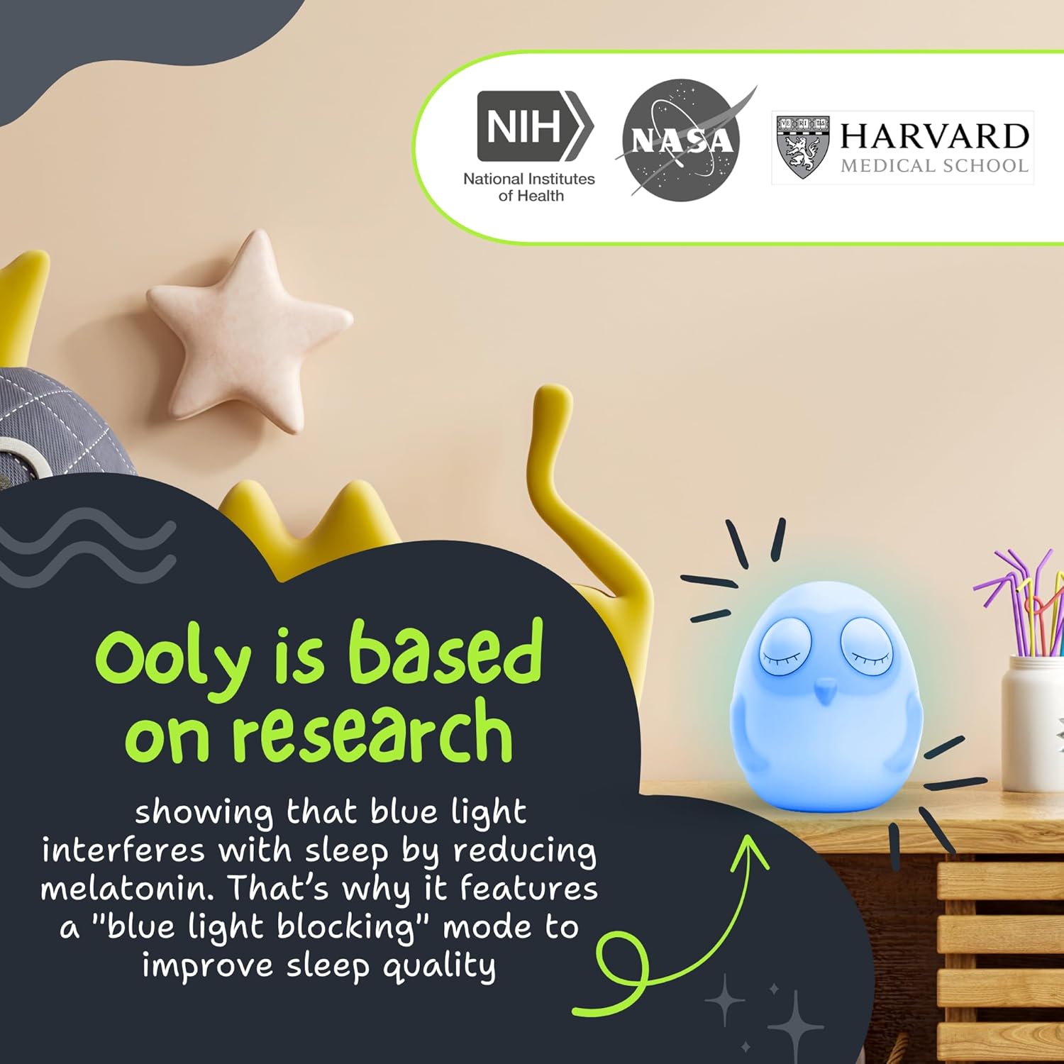 Ooly Owl Ok to Wake Clock for Toddlers & Kids | Sleep Trainer & Night Light | Safe, Cord Free, and Button Free | Helps Kids Learn When to Wake Up | Perfect Sleep Companion