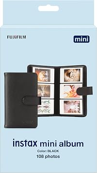 Fujifilm Album for "INSTAX mini" Film, Holds 108 Sheets, INSTAX mini 99 Album 108, Black