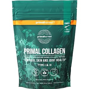 Primal Harvest Collagen Powder for Women or Men Primal Collagen Peptides Powder Type I III 10 Oz Collagen