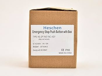 Amazon.co.jp: Heschen 赤サイン耐候性非常停止スイッチ, 押し