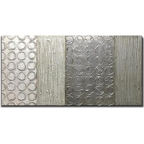 AMEI Art,24x48inch Hand-Painted Decorative Paintings Retro Style Canvas Artwork Abstract Elegant Wall Art Stretched and Framed Ready to Hang